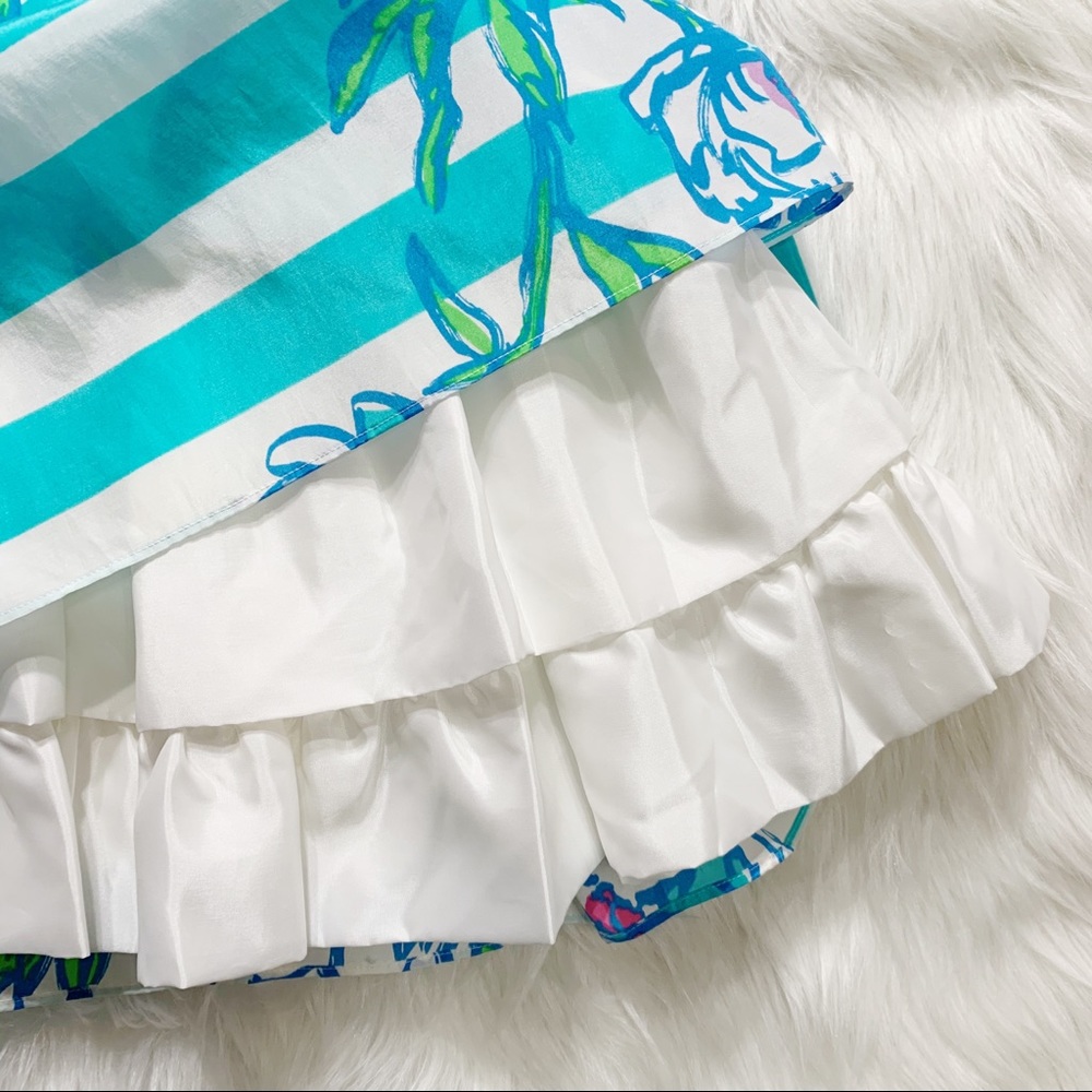 SOLD-Lilly Pulitzer Beaded Nautical Strapless Dress - Picture 6 of 10